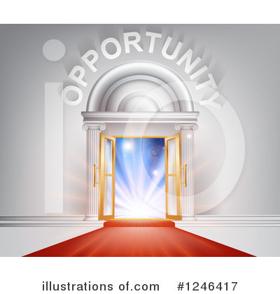 Royalty-Free (RF) Door Clipart Illustration by AtStockIllustration - Stock Sample #1246417