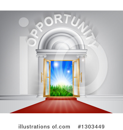 Royalty-Free (RF) Door Clipart Illustration by AtStockIllustration - Stock Sample #1303449