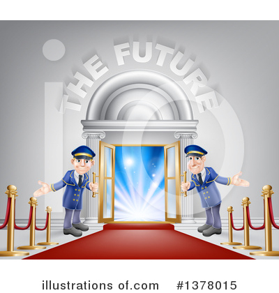 Royalty-Free (RF) Door Man Clipart Illustration by AtStockIllustration - Stock Sample #1378015