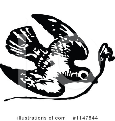 Royalty-Free (RF) Dove Clipart Illustration by Prawny Vintage - Stock Sample #1147844