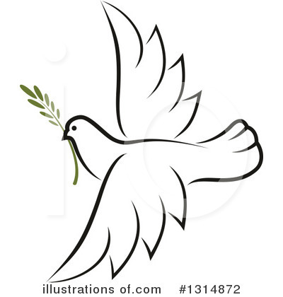 Royalty-Free (RF) Dove Clipart Illustration by Vector Tradition SM - Stock Sample #1314872