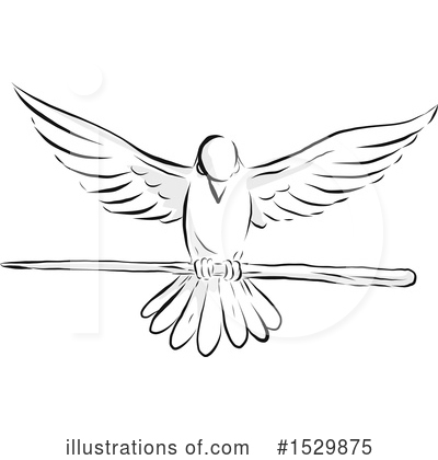 Royalty-Free (RF) Dove Clipart Illustration by patrimonio - Stock Sample #1529875