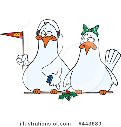 Royalty-Free (RF) Dove Clipart Illustration by toonaday - Stock Sample #443689