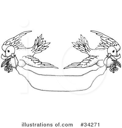 Royalty-Free (RF) Doves Clipart Illustration by C Charley-Franzwa - Stock Sample #34271