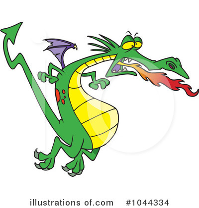 Royalty-Free (RF) Dragon Clipart Illustration by toonaday - Stock Sample #1044334