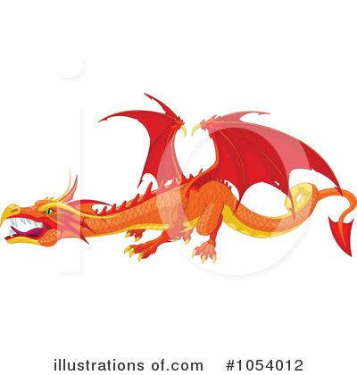 Royalty-Free (RF) Dragon Clipart Illustration by Pushkin - Stock Sample #1054012
