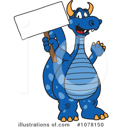 Blue Dragon Clipart #1078150 by Mascot Junction
