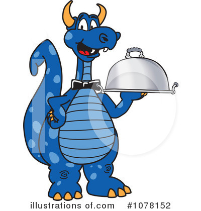 Blue Dragon Clipart #1078152 by Mascot Junction