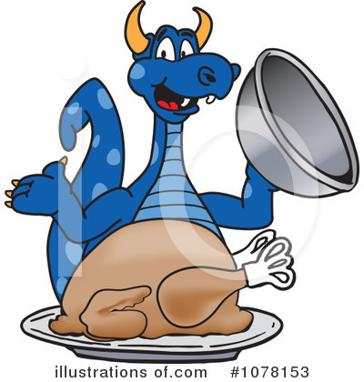 Blue Dragon Clipart #1078153 by Mascot Junction