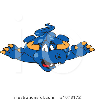 Blue Dragon Clipart #1078172 by Mascot Junction