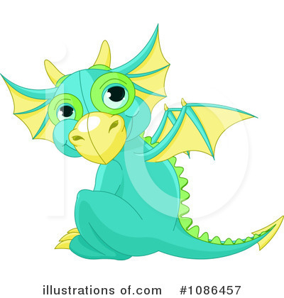 Royalty-Free (RF) Dragon Clipart Illustration by Pushkin - Stock Sample #1086457
