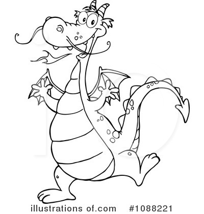 Royalty-Free (RF) Dragon Clipart Illustration by Hit Toon - Stock Sample #1088221