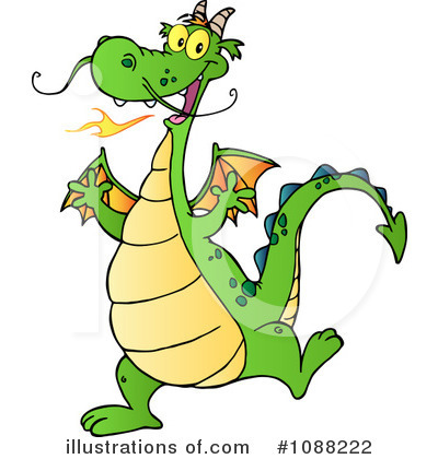 Royalty-Free (RF) Dragon Clipart Illustration by Hit Toon - Stock Sample #1088222
