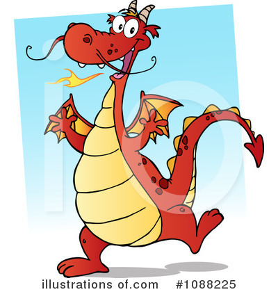 Royalty-Free (RF) Dragon Clipart Illustration by Hit Toon - Stock Sample #1088225