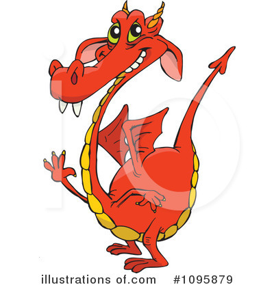 Royalty-Free (RF) Dragon Clipart Illustration by Dennis Holmes Designs - Stock Sample #1095879