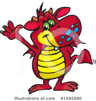 Royalty-Free (RF) Dragon Clipart Illustration by Dennis Holmes Designs - Stock Sample #1095880