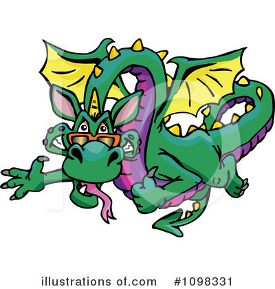 Royalty-Free (RF) Dragon Clipart Illustration by Dennis Holmes Designs - Stock Sample #1098331