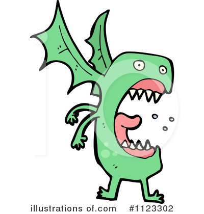 Royalty-Free (RF) Dragon Clipart Illustration by lineartestpilot - Stock Sample #1123302