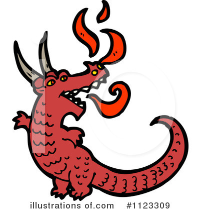 Royalty-Free (RF) Dragon Clipart Illustration by lineartestpilot - Stock Sample #1123309