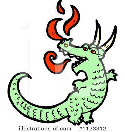 Royalty-Free (RF) Dragon Clipart Illustration by lineartestpilot - Stock Sample #1123312