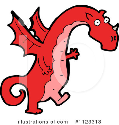 Royalty-Free (RF) Dragon Clipart Illustration by lineartestpilot - Stock Sample #1123313