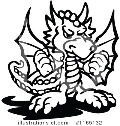 Royalty-Free (RF) Dragon Clipart Illustration by Chromaco - Stock Sample #1165132