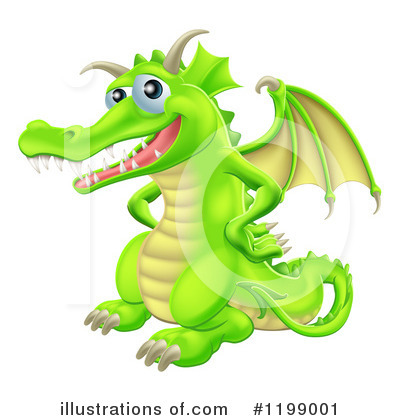 Green Dragon Clipart #1199001 by AtStockIllustration