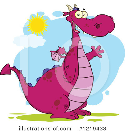 Purple Dragon Clipart #1219433 by Hit Toon