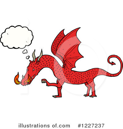 Royalty-Free (RF) Dragon Clipart Illustration by lineartestpilot - Stock Sample #1227237