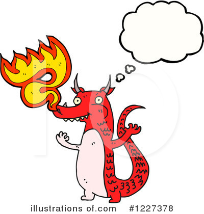 Royalty-Free (RF) Dragon Clipart Illustration by lineartestpilot - Stock Sample #1227378