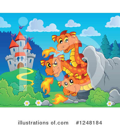 Royalty-Free (RF) Dragon Clipart Illustration by visekart - Stock Sample #1248184