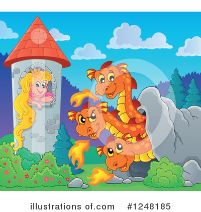 Royalty-Free (RF) Dragon Clipart Illustration by visekart - Stock Sample #1248185