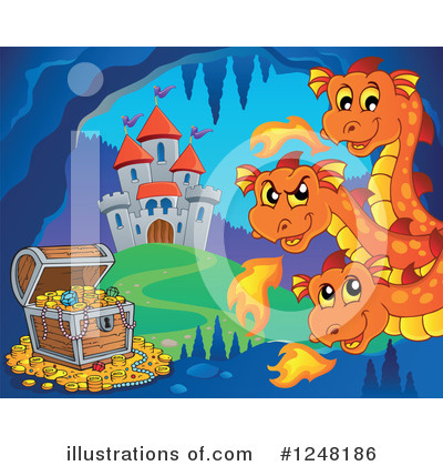 Royalty-Free (RF) Dragon Clipart Illustration by visekart - Stock Sample #1248186