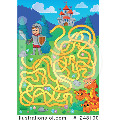 Royalty-Free (RF) Dragon Clipart Illustration by visekart - Stock Sample #1248190