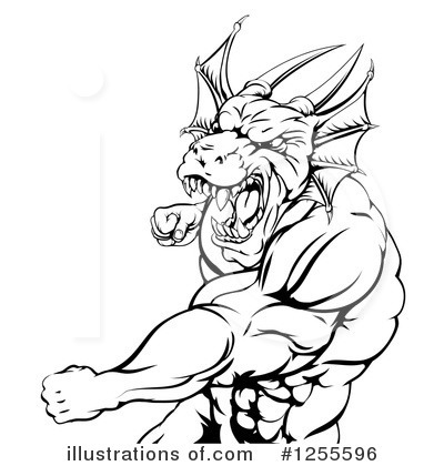 Royalty-Free (RF) Dragon Clipart Illustration by AtStockIllustration - Stock Sample #1255596