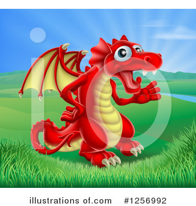 Royalty-Free (RF) Dragon Clipart Illustration by AtStockIllustration - Stock Sample #1256992