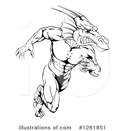 Royalty-Free (RF) Dragon Clipart Illustration by AtStockIllustration - Stock Sample #1261851