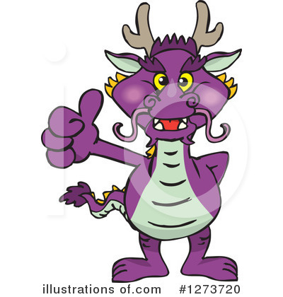 Purple Dragon Clipart #1273720 by Dennis Holmes Designs