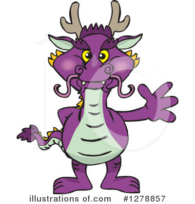 Purple Dragon Clipart #1278857 by Dennis Holmes Designs
