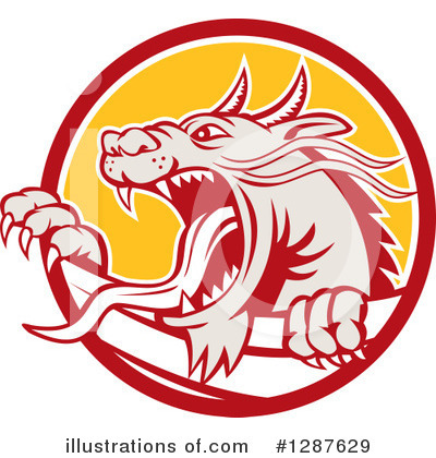 Royalty-Free (RF) Dragon Clipart Illustration by patrimonio - Stock Sample #1287629
