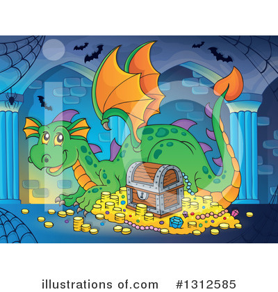 Royalty-Free (RF) Dragon Clipart Illustration by visekart - Stock Sample #1312585