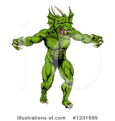 Royalty-Free (RF) Dragon Clipart Illustration by AtStockIllustration - Stock Sample #1331695