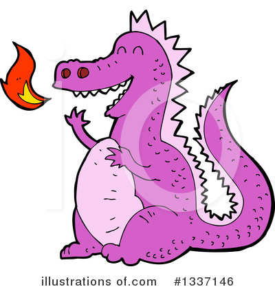 Royalty-Free (RF) Dragon Clipart Illustration by lineartestpilot - Stock Sample #1337146