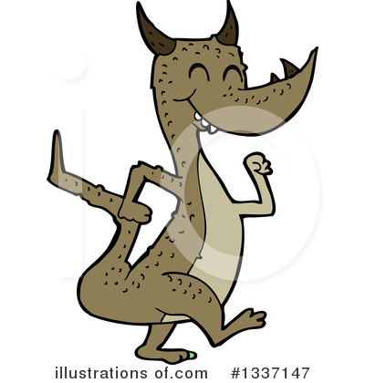 Royalty-Free (RF) Dragon Clipart Illustration by lineartestpilot - Stock Sample #1337147