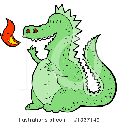 Royalty-Free (RF) Dragon Clipart Illustration by lineartestpilot - Stock Sample #1337149