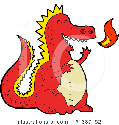 Royalty-Free (RF) Dragon Clipart Illustration by lineartestpilot - Stock Sample #1337152
