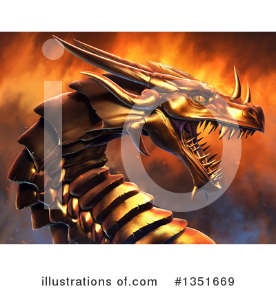Royalty-Free (RF) Dragon Clipart Illustration by Tonis Pan - Stock Sample #1351669
