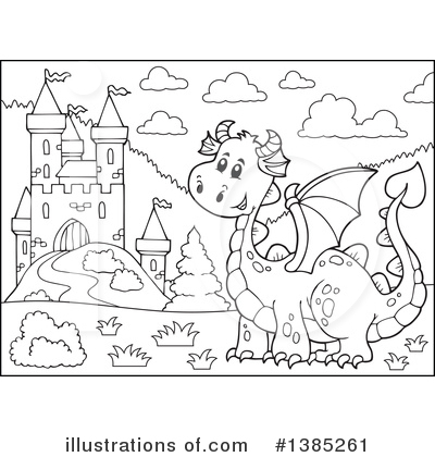 Royalty-Free (RF) Dragon Clipart Illustration by visekart - Stock Sample #1385261