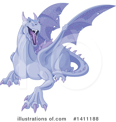 Royalty-Free (RF) Dragon Clipart Illustration by Pushkin - Stock Sample #1411188