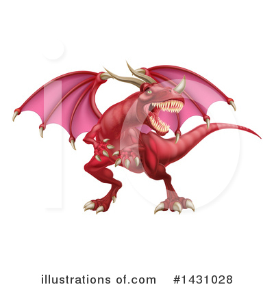 Royalty-Free (RF) Dragon Clipart Illustration by AtStockIllustration - Stock Sample #1431028